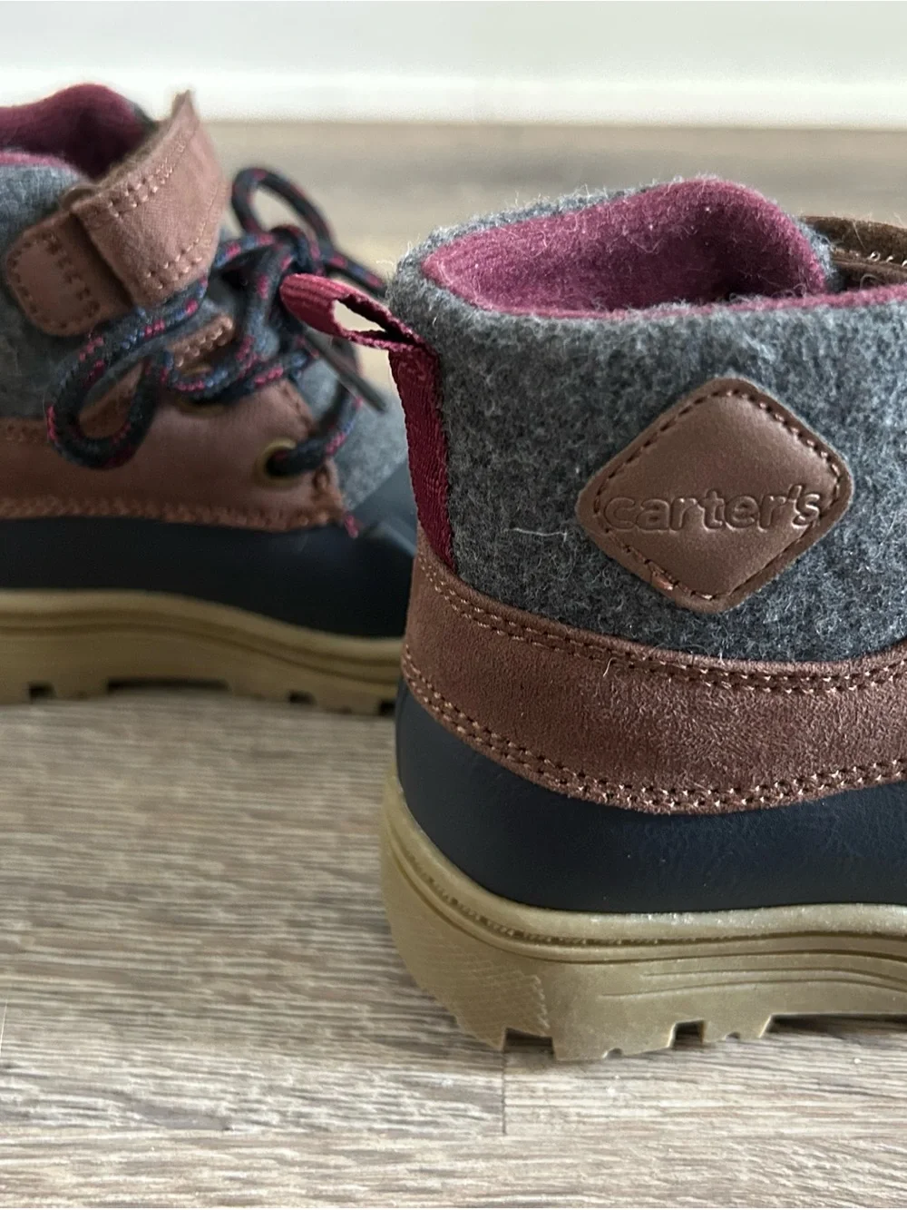 Carter's Brown, Gray and Red Kids Adventure Snow Boot